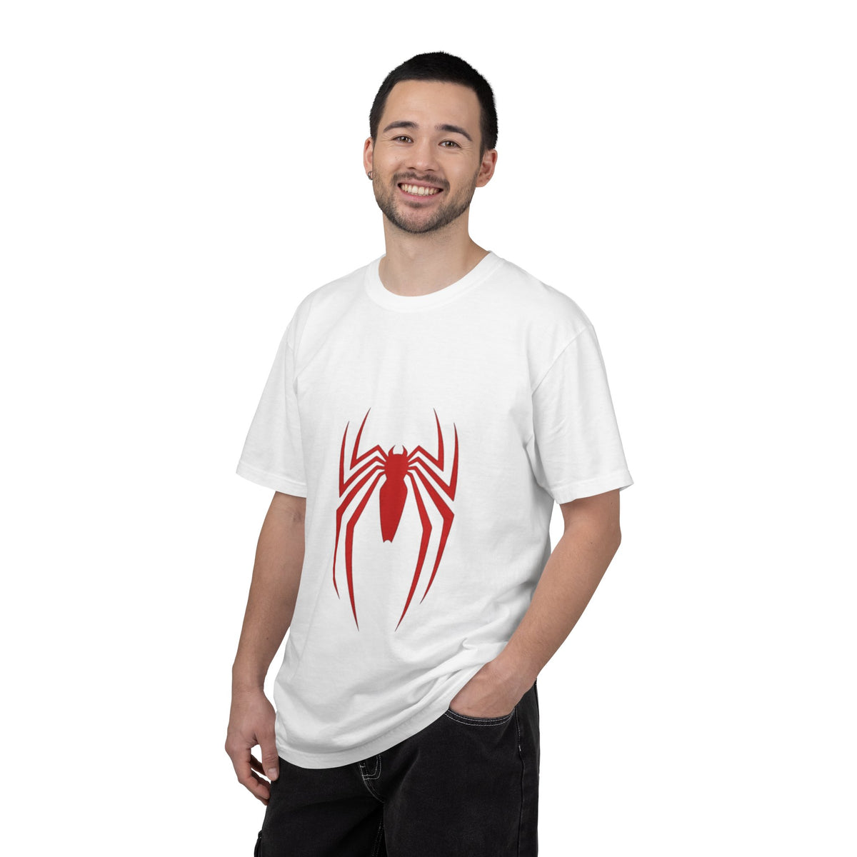 Spider Emblem T‑Shirt — Red Arachnid Graphic Tee Printify