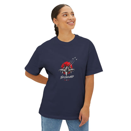 Boxy Tee — Red Rose & Dagger Graphic Printify