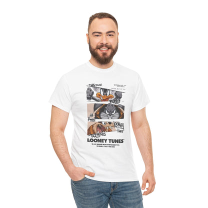 Looney Tunes Comic Strip T-Shirt — Daffy Duck, Taz & Bugs Graphic Tee Printify