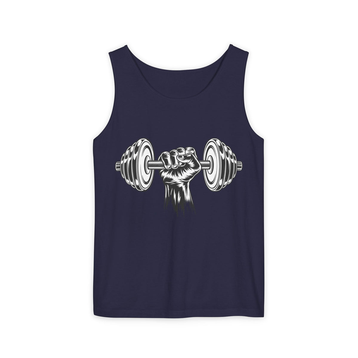 Weightlifting Fist Tank Top — Dumbbell Gym Muscle Workout Tank Printify