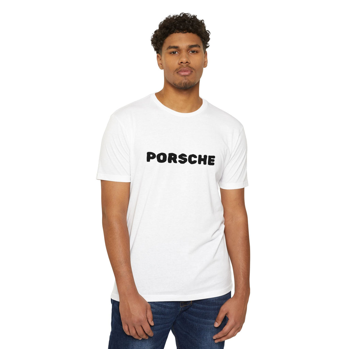 Porsche Graphic T-Shirt — Retro Racing Badge Tee Printify
