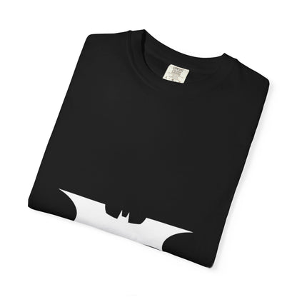 Bat Emblem T-Shirt — Minimalist Gothic Graphic Tee Printify