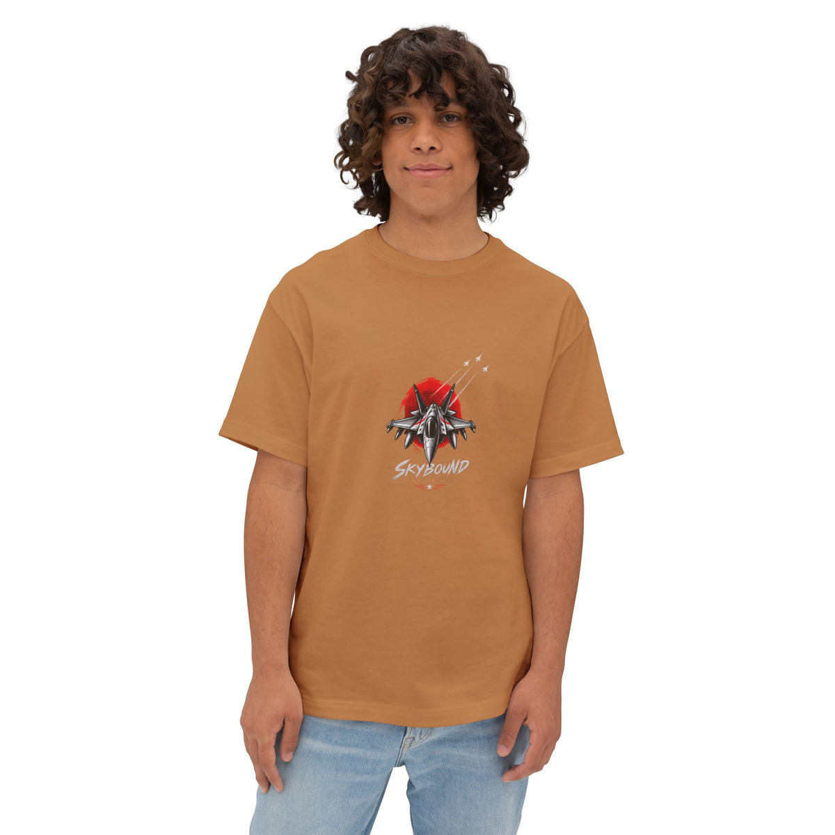 Boxy Tee — Red Rose & Dagger Graphic Printify