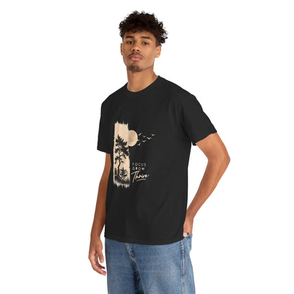 T-Shirt — Focus Grow Thrive Nature Graphic Tee Printify