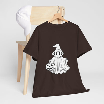 Ghost with Jack-O'-Lantern T-Shirt — Cute Halloween Graphic Tee Printify