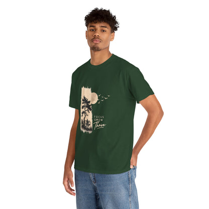 T-Shirt — Focus Grow Thrive Nature Graphic Tee Printify