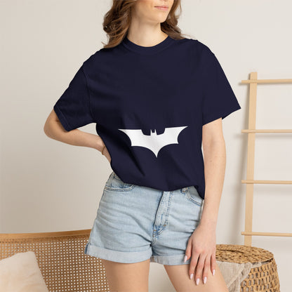 Bat Emblem T-Shirt — Minimalist Gothic Graphic Tee Printify