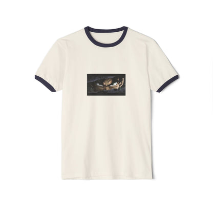Dragon Eye Ringer T-Shirt — Dark Fantasy Graphic Tee Printify