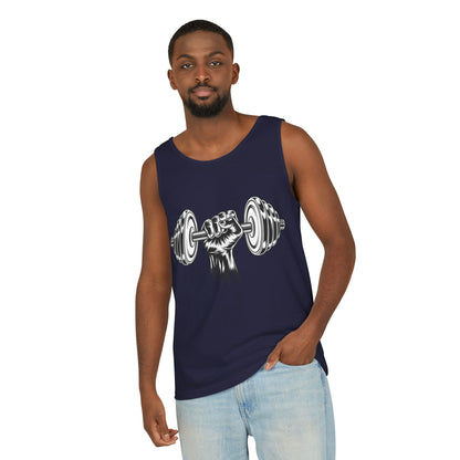 Weightlifting Fist Tank Top — Dumbbell Gym Muscle Workout Tank Printify