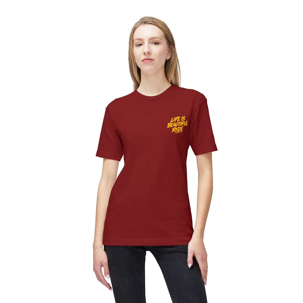 Life Is a Beautiful Ride Scooter T-Shirt — Vintage Red Vespa Graphic Tee Printify