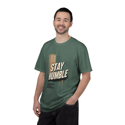 Stay Humble T-Shirt — Vintage Military Green Graphic Tee Printify