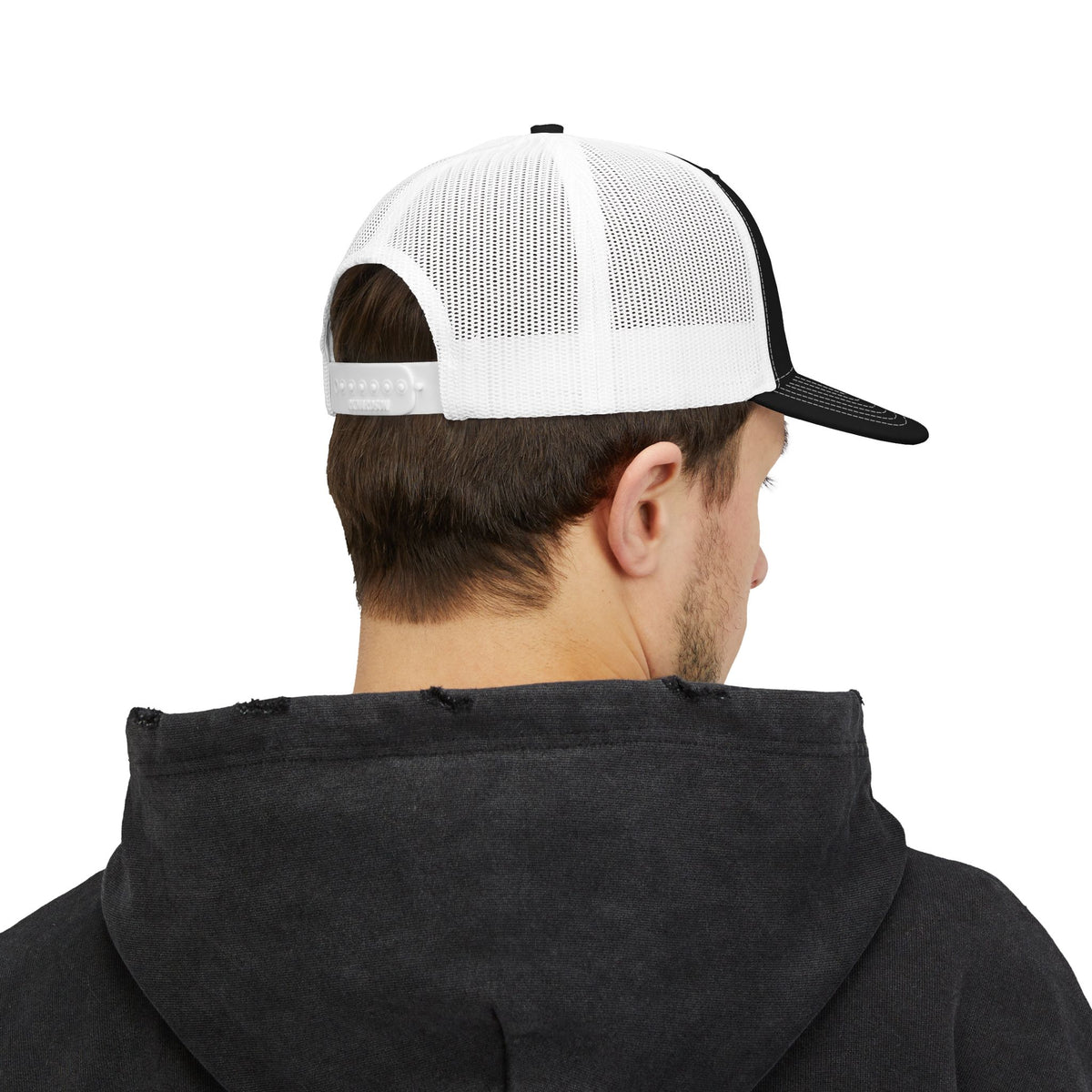 Cat Patch Trucker Cap — Cute Embroidered Kitten Snapback Printify
