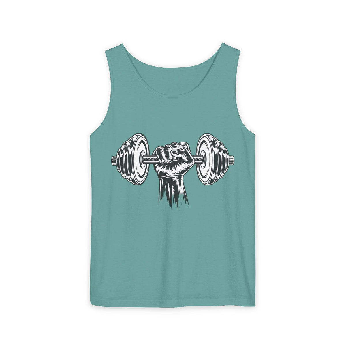 Weightlifting Fist Tank Top — Dumbbell Gym Muscle Workout Tank Printify