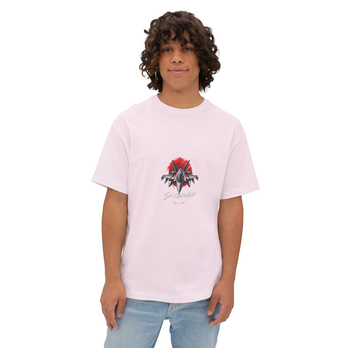 Boxy Tee — Red Rose & Dagger Graphic Printify