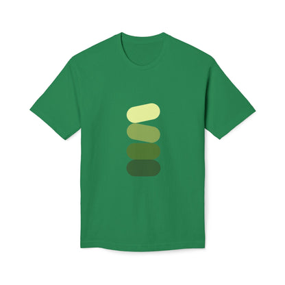 Minimal Green Stack T-Shirt — Abstract Stacked Stones Graphic Printify