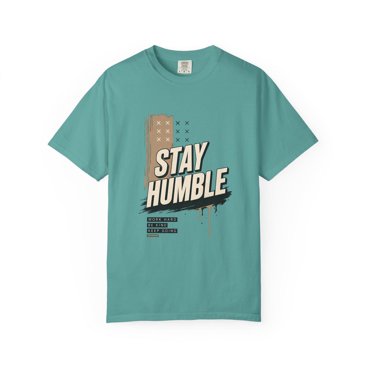 Stay Humble T-Shirt — Vintage Military Green Graphic Tee Printify