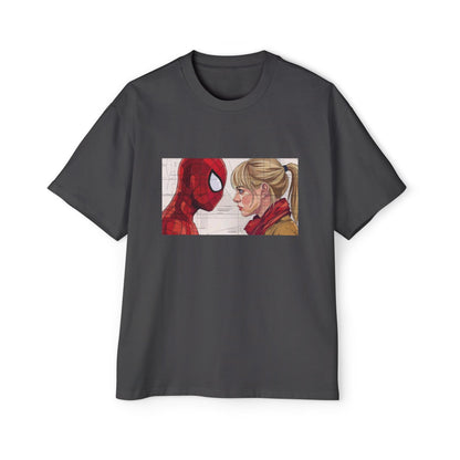 Graphic Tee — Romantic Superhero Front & Web-Swing Back Printify