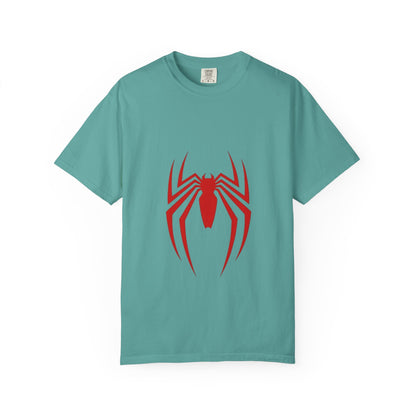 Spider Emblem T‑Shirt — Red Arachnid Graphic Tee Printify