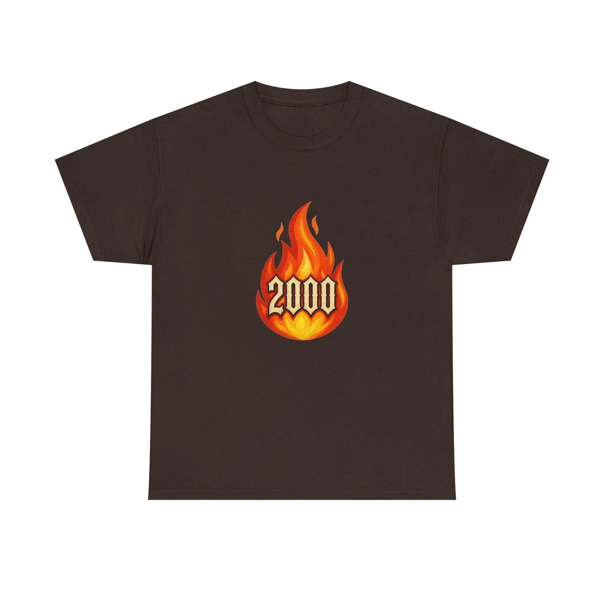 2000 Flame Graphic Tee — Retro Y2K Flame Shirt Printify