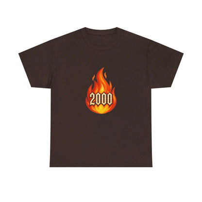 2000 Flame Graphic Tee — Retro Y2K Flame Shirt Printify