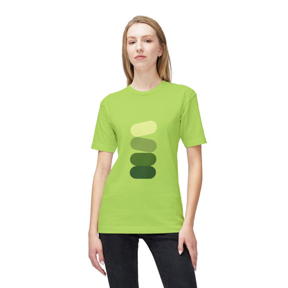 Minimal Green Stack T-Shirt — Abstract Stacked Stones Graphic Printify